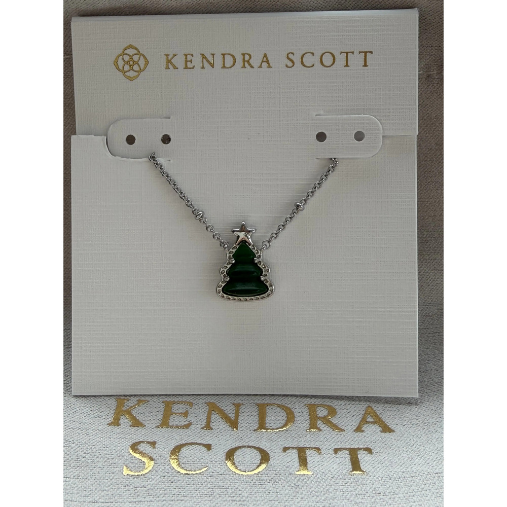 Kendra Scott Silver Christmas Tree Necklace